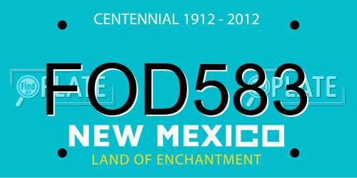 FOD583 New Mexico License Plate