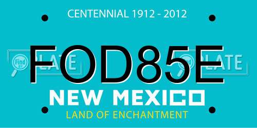 FOD85E New Mexico License Plate