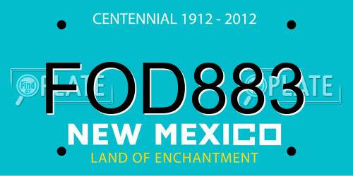 FOD883 New Mexico License Plate