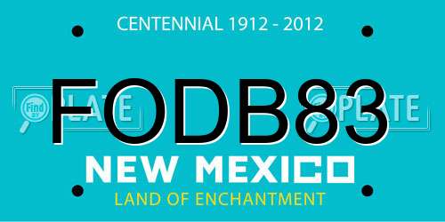 FODB83 New Mexico License Plate