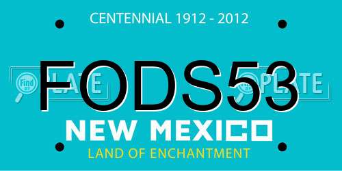 FODS53 New Mexico License Plate