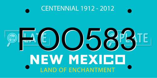 FOO583 New Mexico License Plate