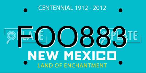 FOO883 New Mexico License Plate