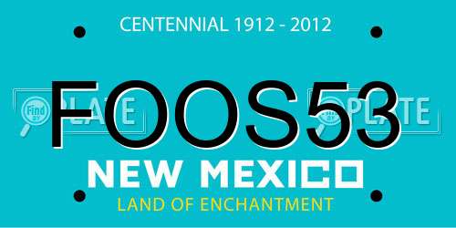 FOOS53 New Mexico License Plate