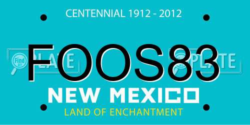 FOOS83 New Mexico License Plate