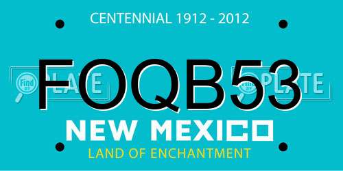 FOQB53 New Mexico License Plate