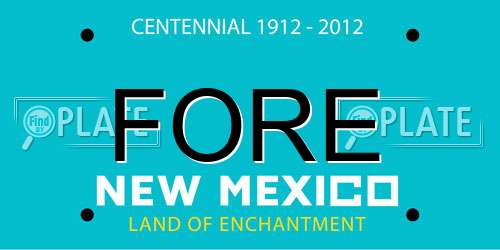 FORE New Mexico License Plate