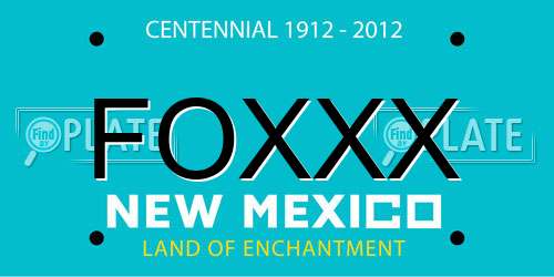 FOXXX New Mexico License Plate