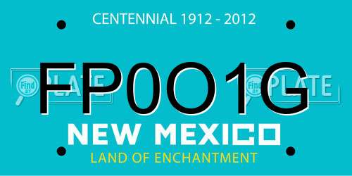 FP0O1G New Mexico License Plate