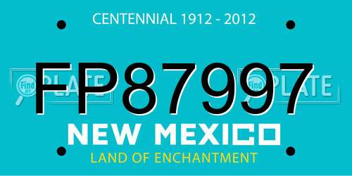FP87997 New Mexico License Plate