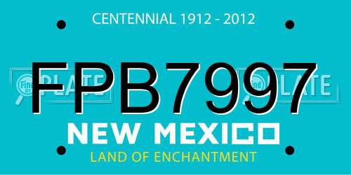 FPB7997 New Mexico License Plate