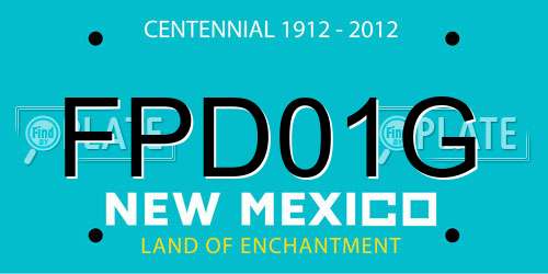 FPD01G New Mexico License Plate
