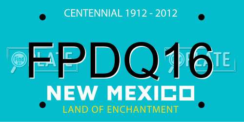 FPDQ16 New Mexico License Plate