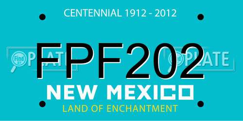 FPF202 New Mexico License Plate