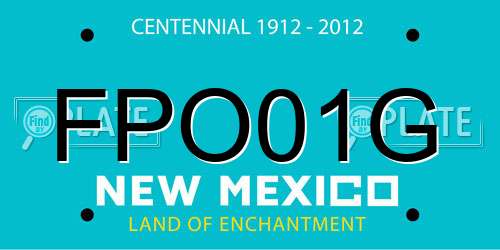 FPO01G New Mexico License Plate