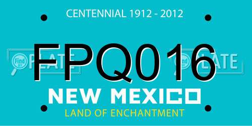 FPQ016 New Mexico License Plate