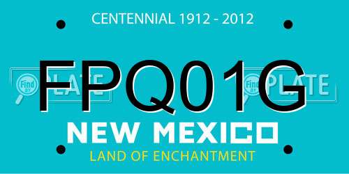 FPQ01G New Mexico License Plate