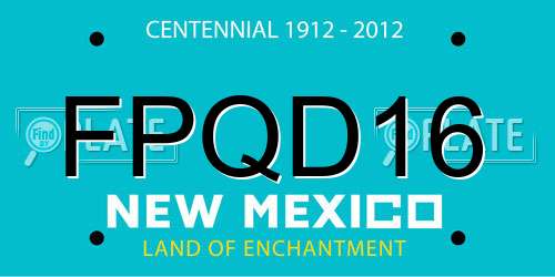 FPQD16 New Mexico License Plate