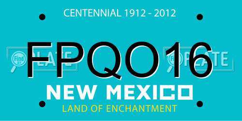 FPQO16 New Mexico License Plate