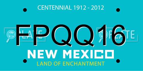 FPQQ16 New Mexico License Plate