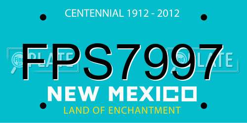 FPS7997 New Mexico License Plate