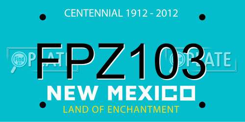 FPZ103 New Mexico License Plate
