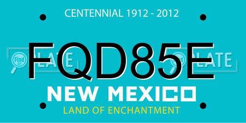 FQD85E New Mexico License Plate