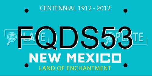 FQDS53 New Mexico License Plate