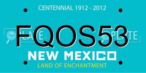 FQOS53 New Mexico License Plate