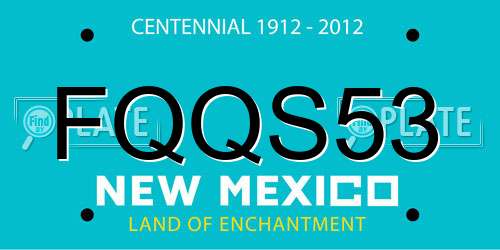 FQQS53 New Mexico License Plate