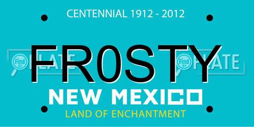 FR0STY New Mexico License Plate