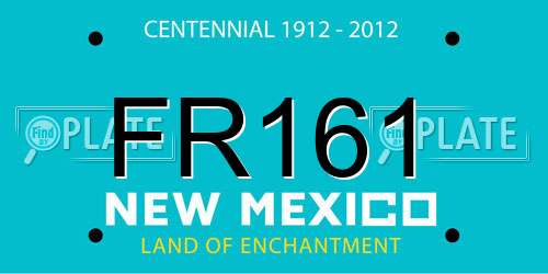 FR161 New Mexico License Plate