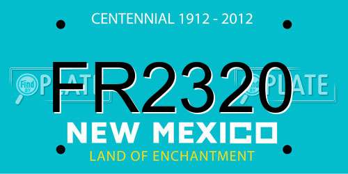 FR2320 New Mexico License Plate