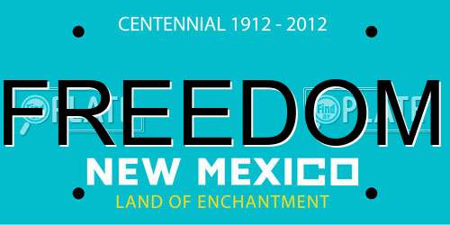 FREEDOM New Mexico License Plate