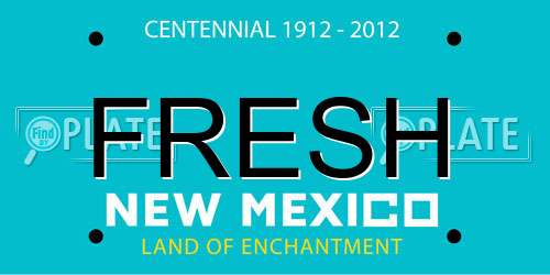 FRESH New Mexico License Plate