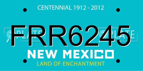 FRR6245 New Mexico License Plate