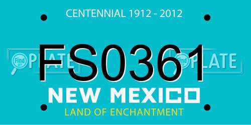 FS0361 New Mexico License Plate