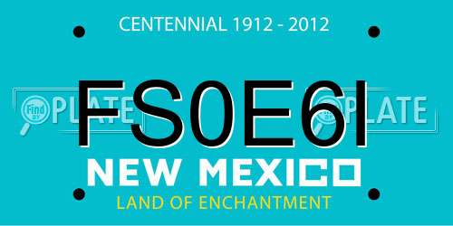 FS0E6I New Mexico License Plate