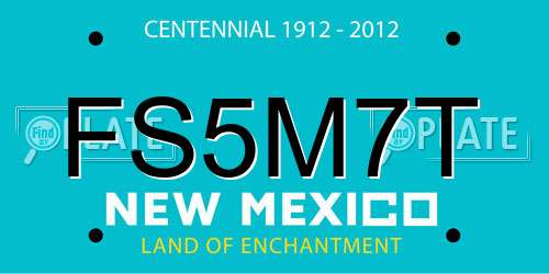 FS5M7T New Mexico License Plate