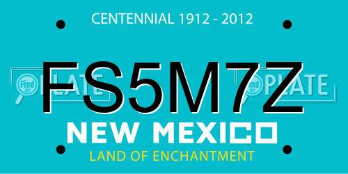 FS5M7Z New Mexico License Plate