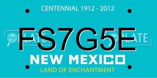 FS7G5E New Mexico License Plate