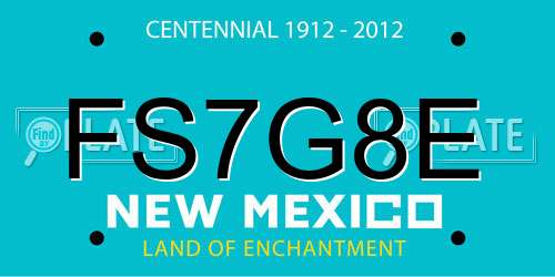 FS7G8E New Mexico License Plate