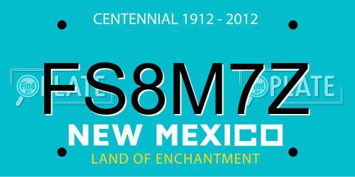 FS8M7Z New Mexico License Plate