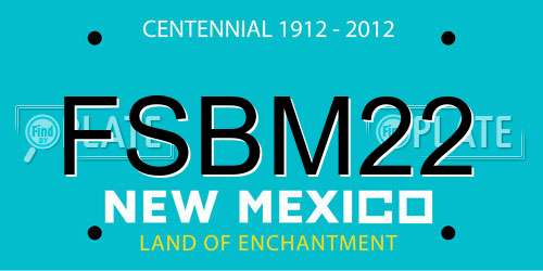 FSBM22 New Mexico License Plate
