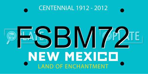 FSBM72 New Mexico License Plate