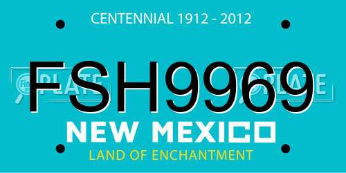 FSH9969 New Mexico License Plate