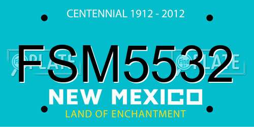 FSM5532 New Mexico License Plate
