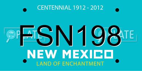 FSN198 New Mexico License Plate