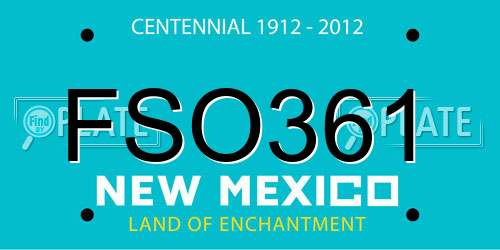 FSO361 New Mexico License Plate
