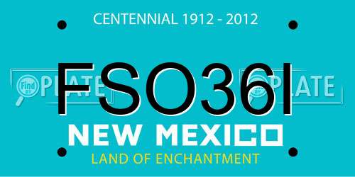 FSO36I New Mexico License Plate